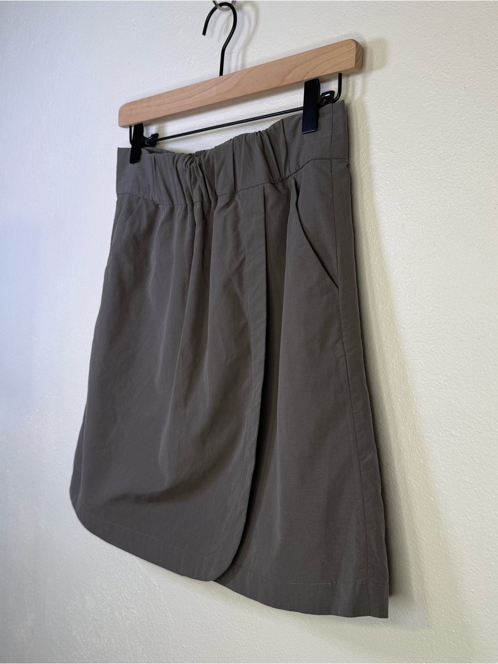Lands End Canvas Faux Wrap Utility Skirt Curved Hem 100% Cotton Women's Size 0 - Picture 2 of 14